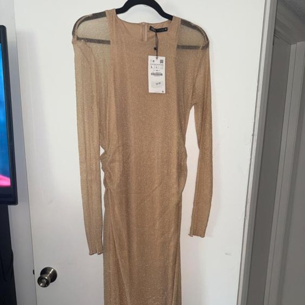 ZARA SPARKLY TULLE DRESS